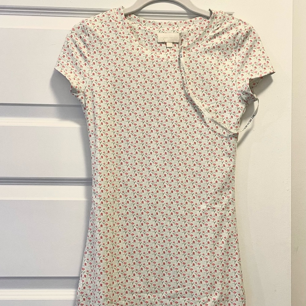 NWT Tee Recycled Polyester Mini Dress - Red Tulip